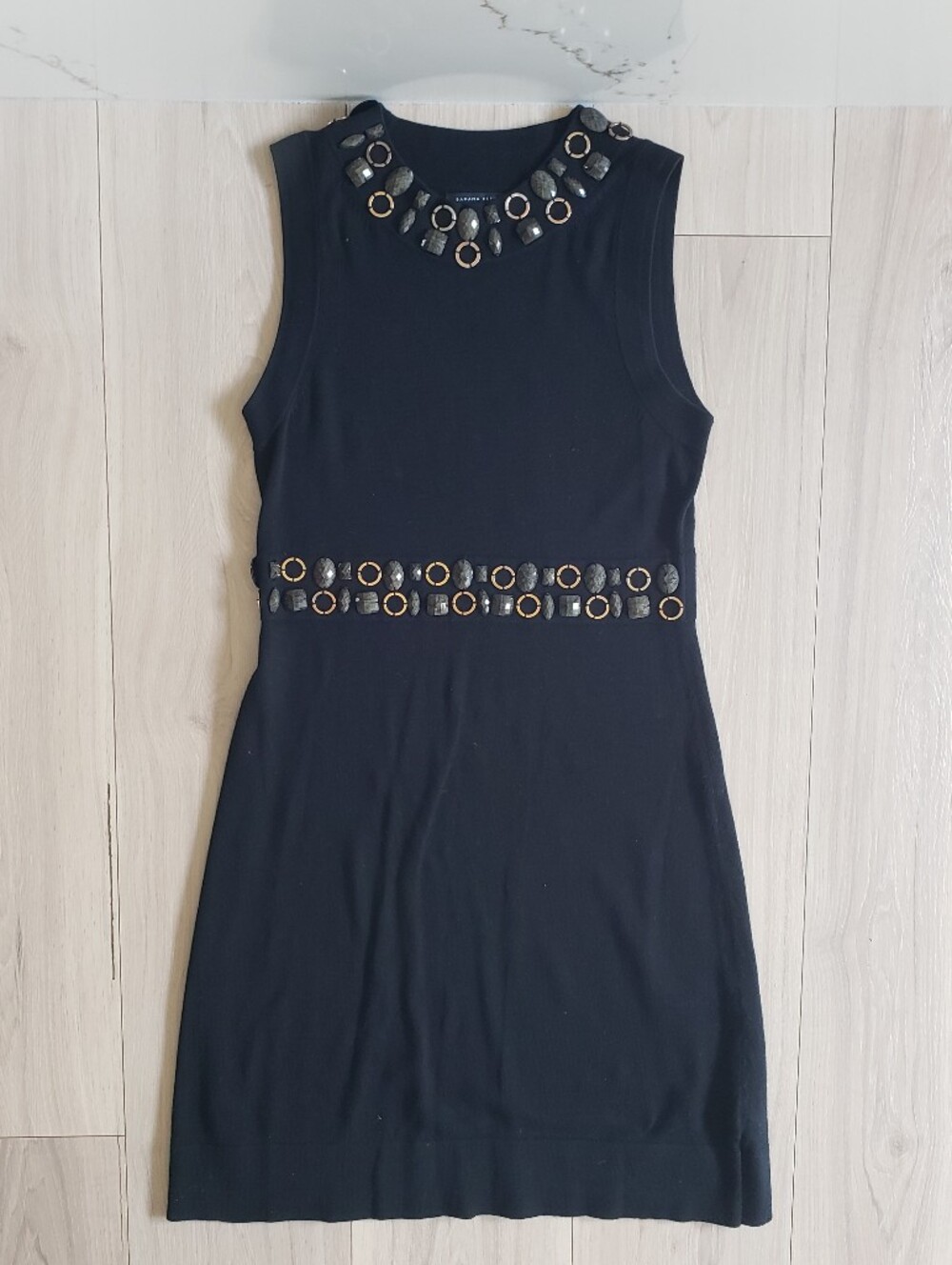 Banana Republic Black Embellished Midi Dress